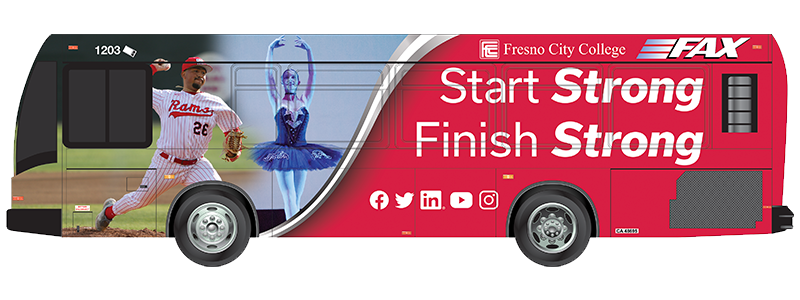 Smaller FAX bus with a mock up wrap