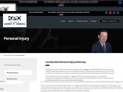 old Kerry O'Brien Personal Injury page